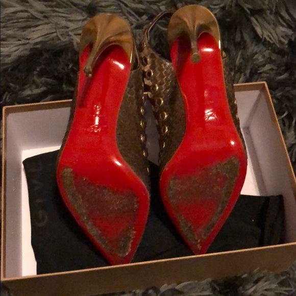 Christian Louboutin Ostrich slingback - Picture 3 of 5